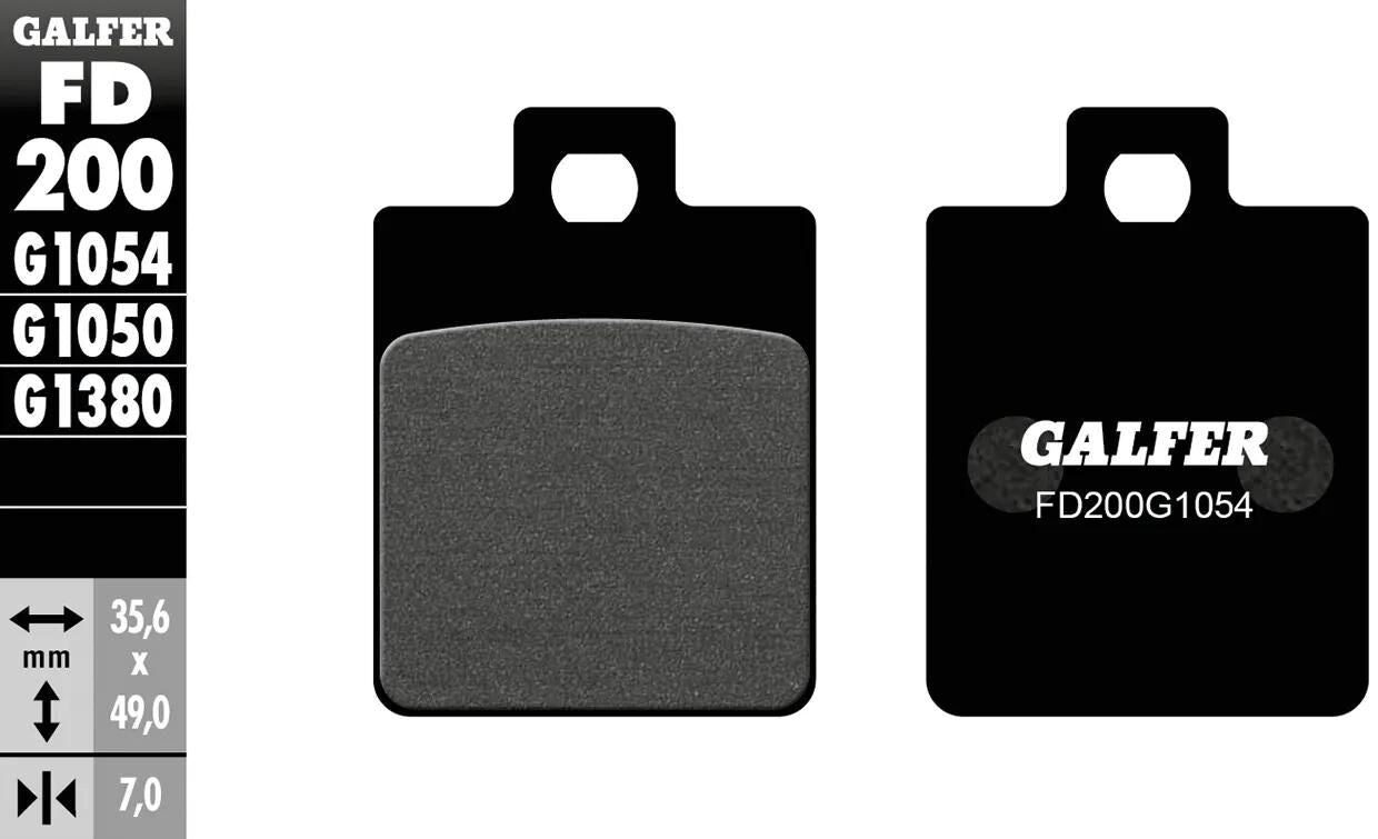 GALFER bremsbelag fd200 brake pad fd200 g1054 organic standard