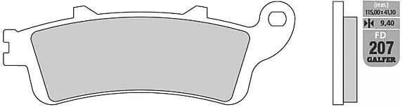 GALFER bremsbelag fd207 brake pad fd207 g1370 sint. metal street