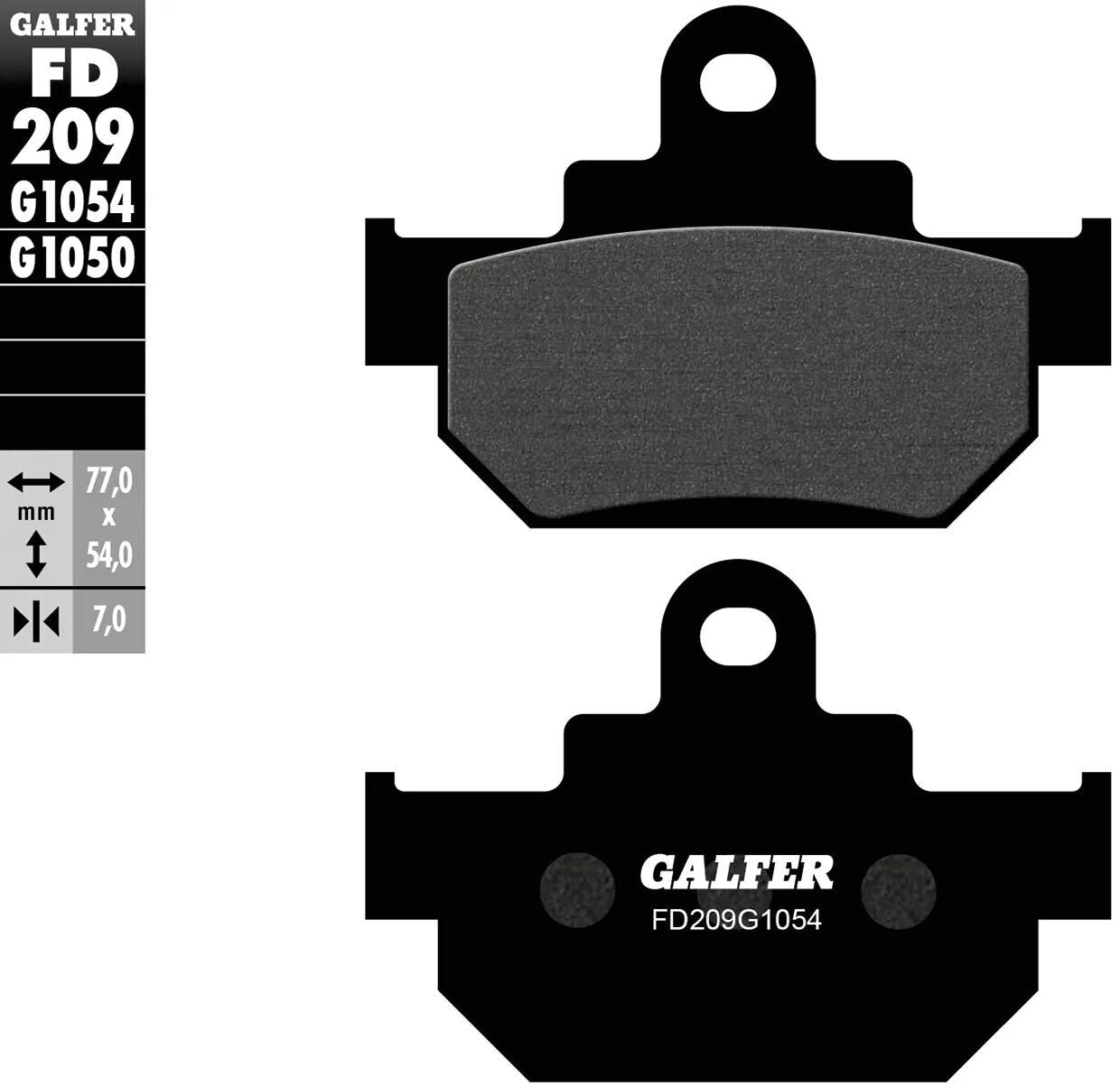 GALFER bremsbelag fd209 brake pad fd209 g1054 organic standrd