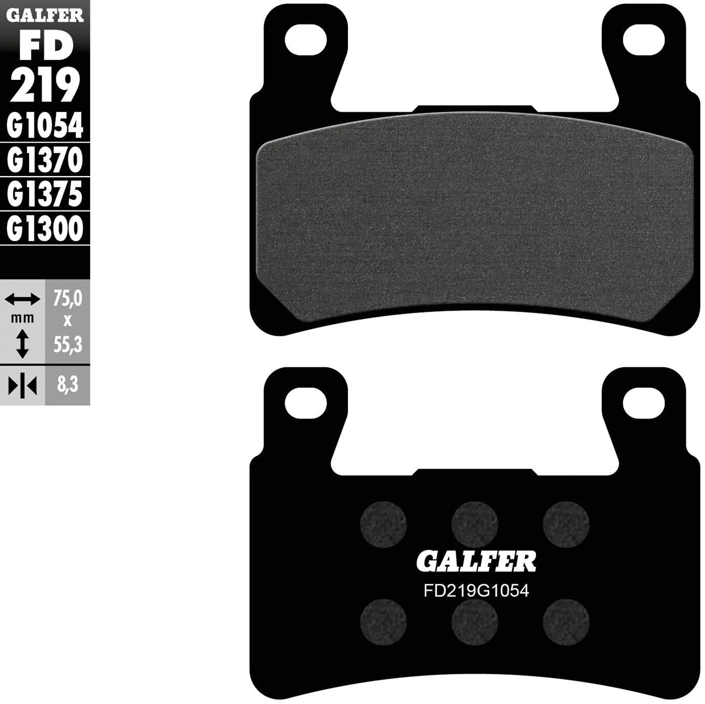 GALFER bremsbelag fd219 brake pad fd219 g1054 organic street
