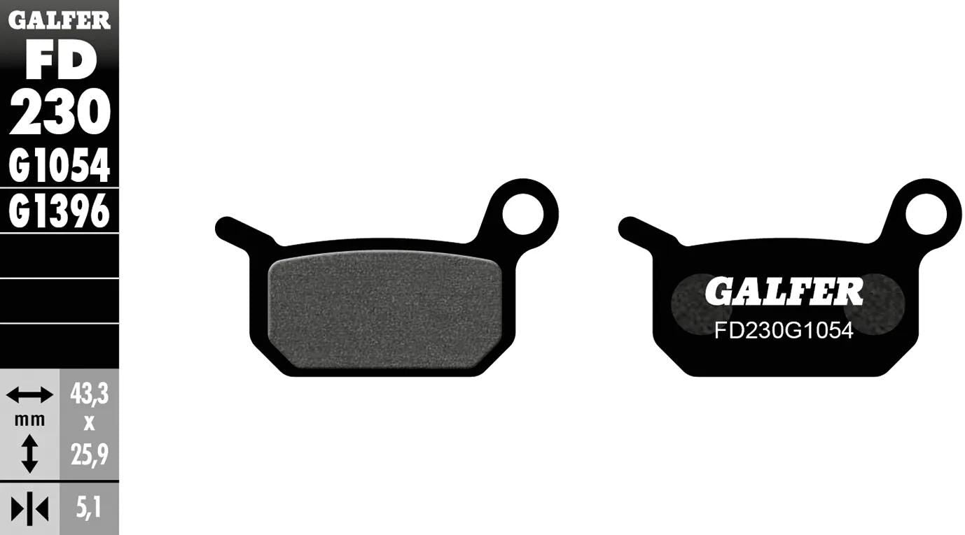 GALFER bremsbelag fd230 brake pad fd320 g1054 organic standard