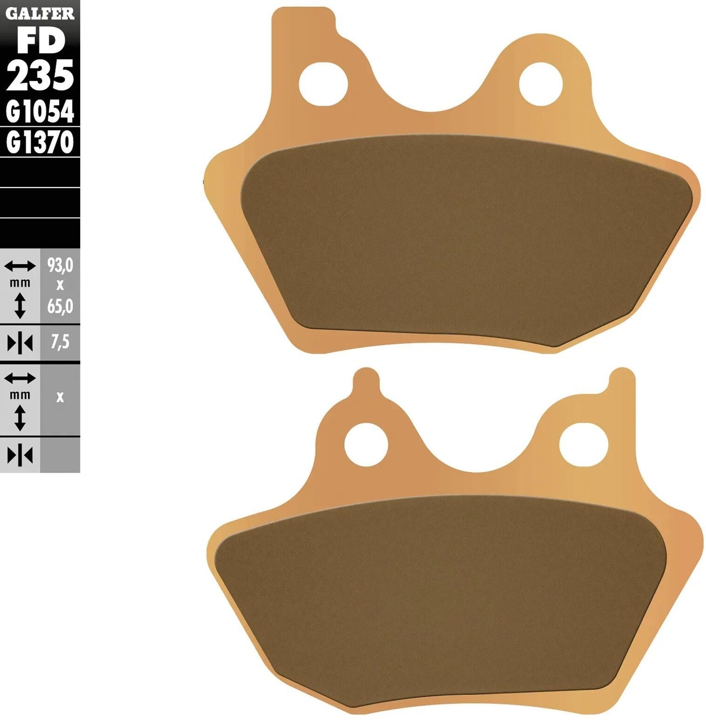 GALFER bremsbelag fd235 brake pad fd235 g1370 sint. metal street