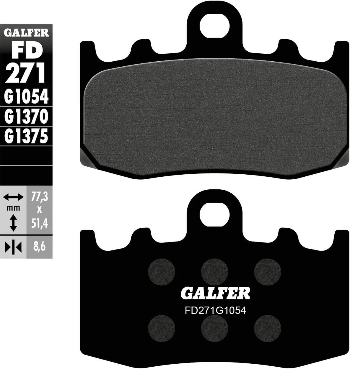 GALFER bremsbelag fd271 brake pad fd271 g1054 organic street