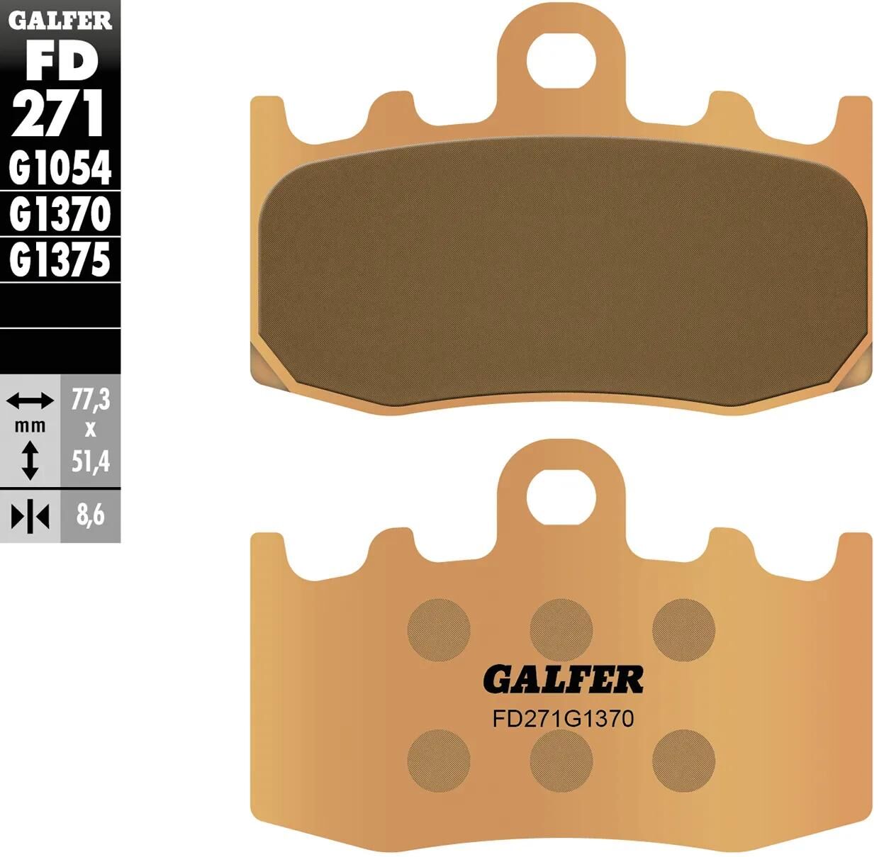 GALFER bremsbelag fd271 brake pad fd271 g1370 sint. metal street