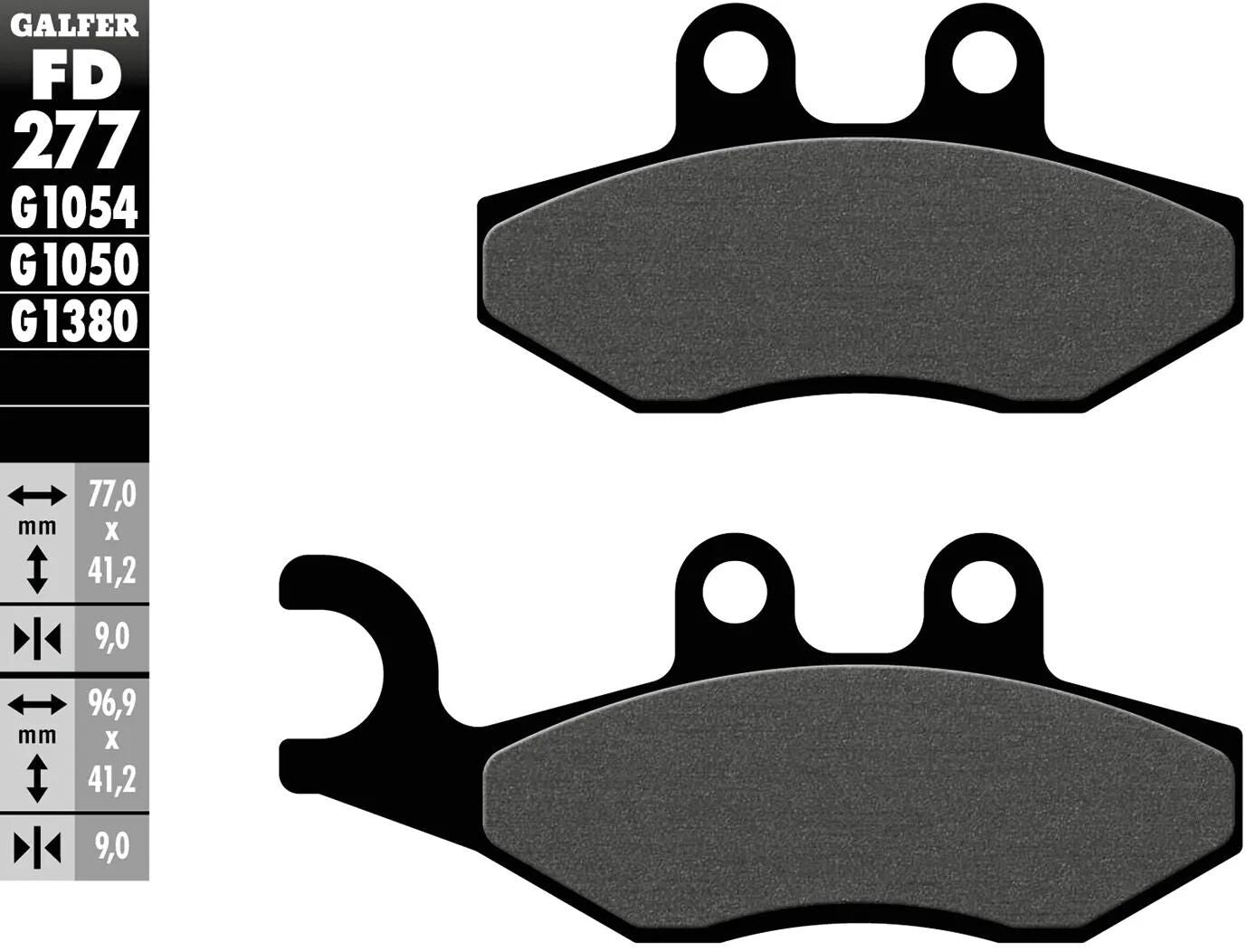 GALFER bremsbelag fd277 brake pad fd277 g1054 organic standard