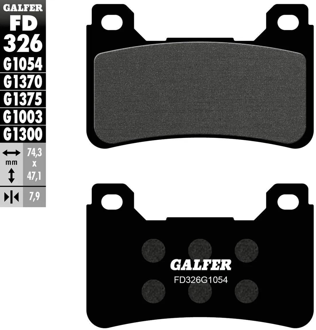 GALFER bremsbelag fd326 brake pad fd326 g1054 organic street