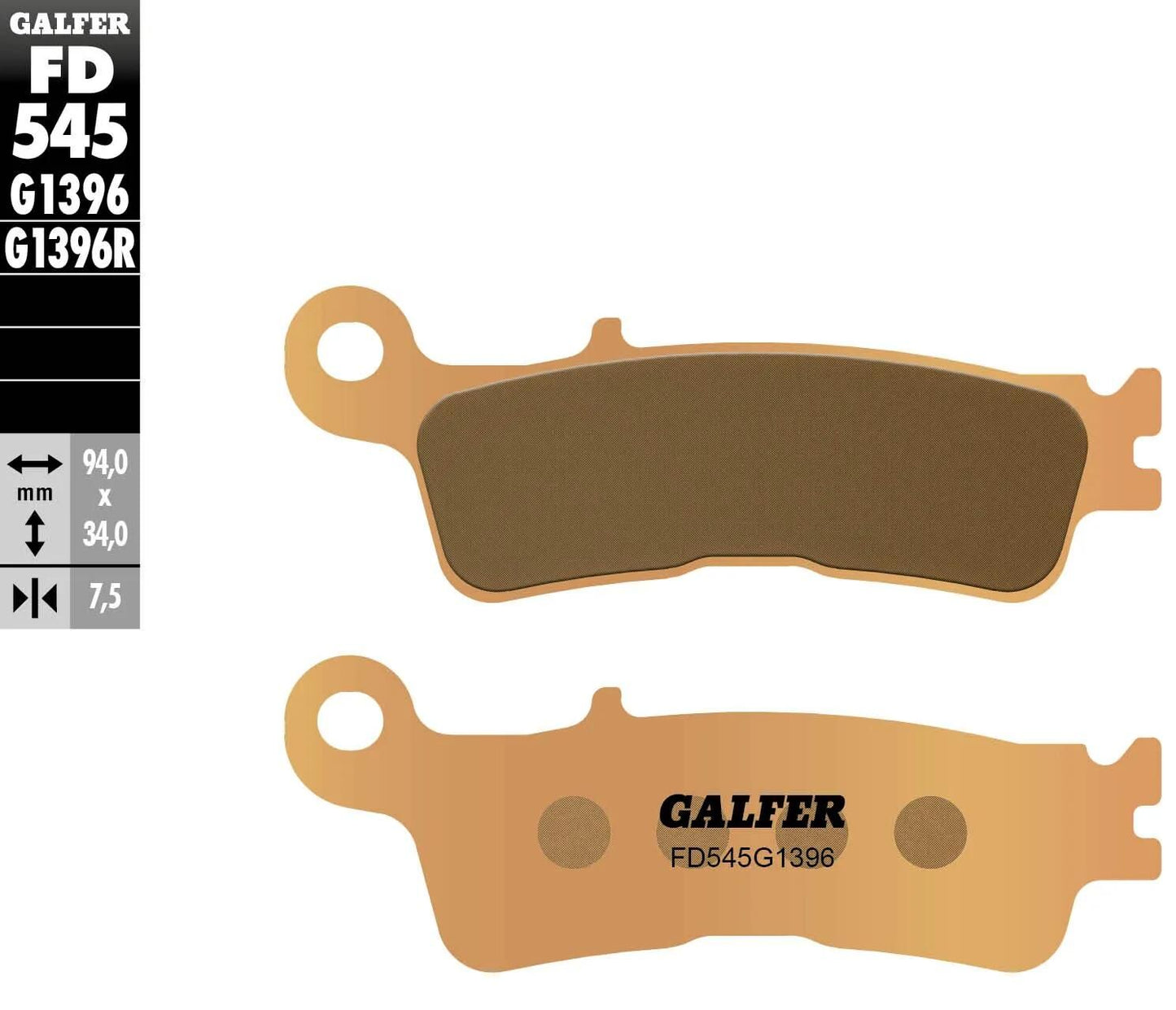 GALFER bremsbelag fd545 brake pad fd545 g1396 sint.metal offroad
