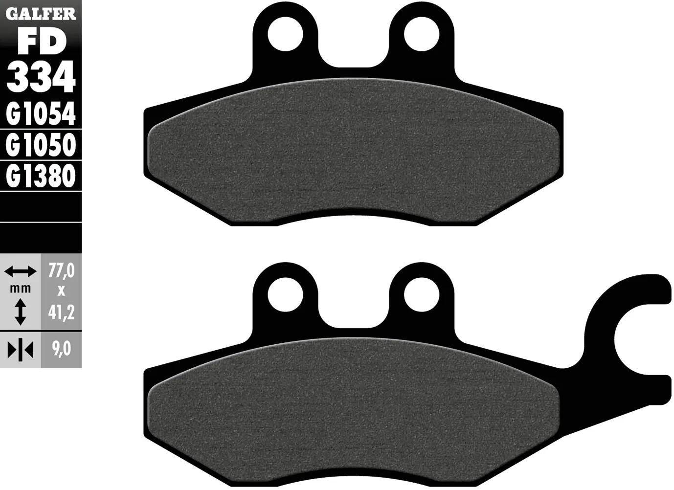 GALFER bremsbelag fd334 brake pad fd334 g1054 organic standard