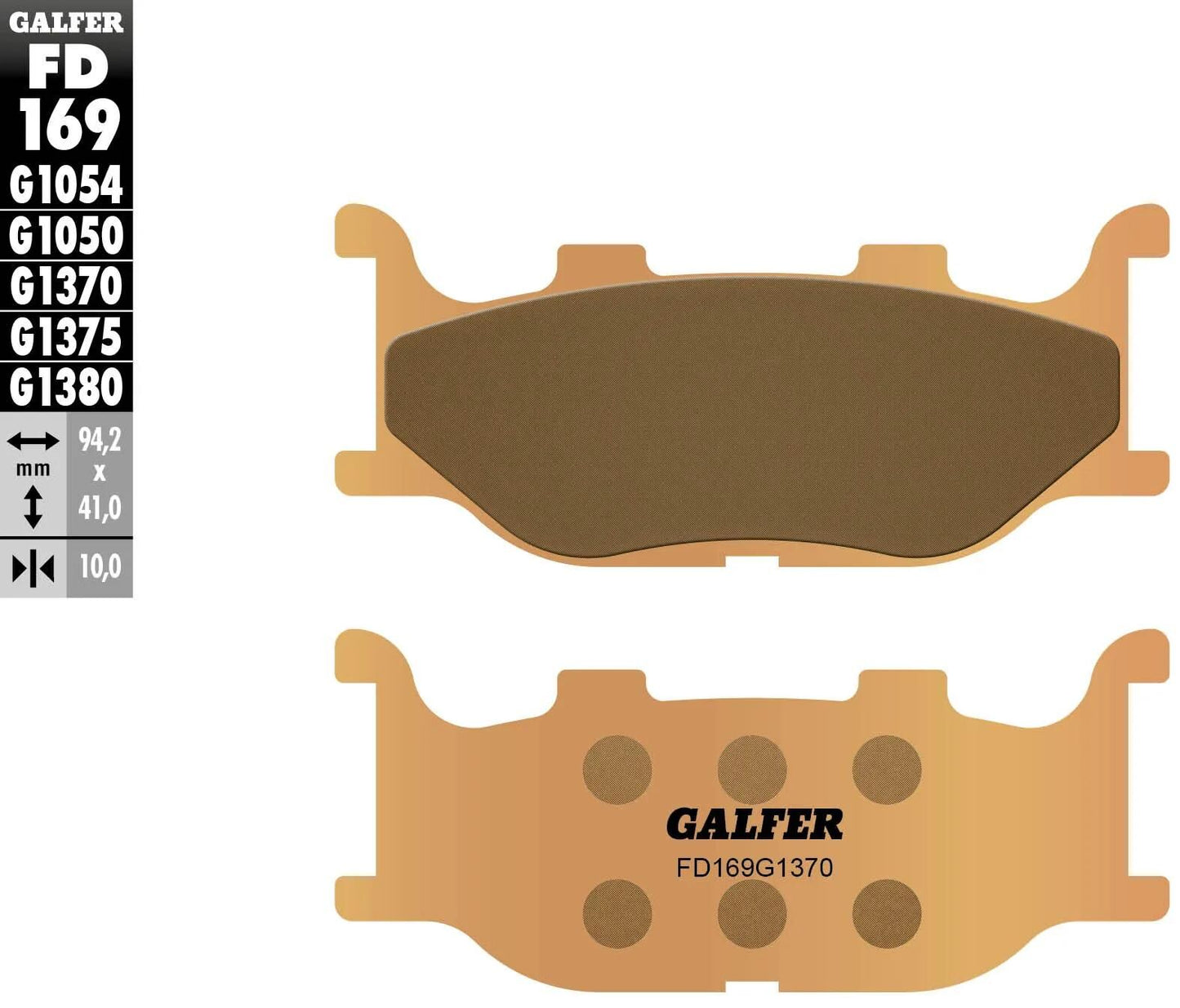 GALFER bremsbelag fd169 brake pad fd169 g1370 sintered metal