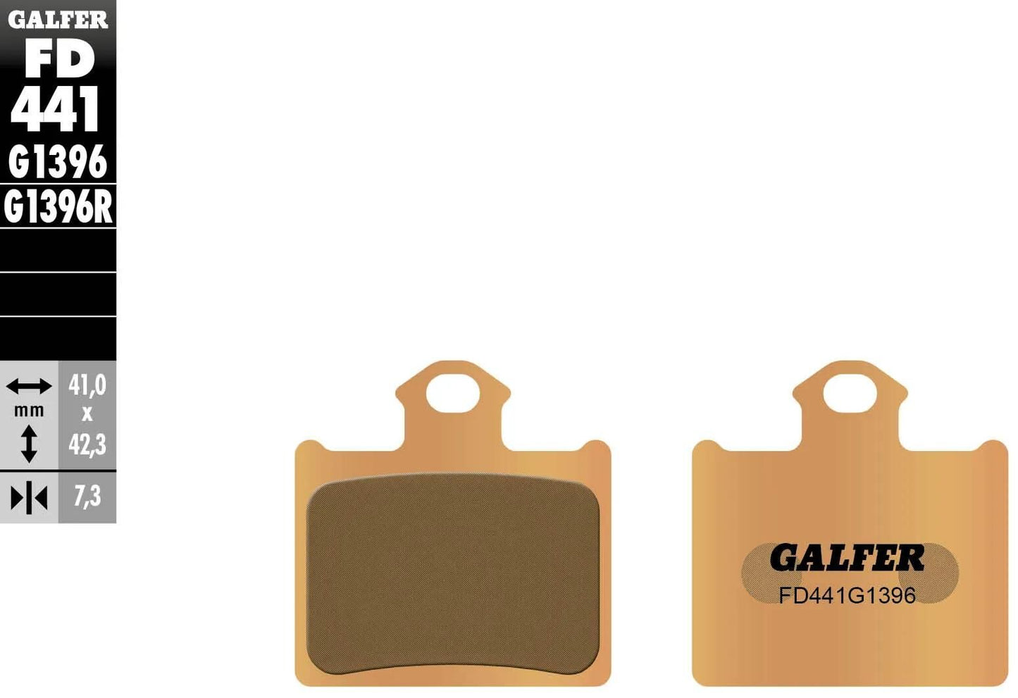GALFER bremsbelag fd441 brake pad fd441 g1396 sint.metal offroad