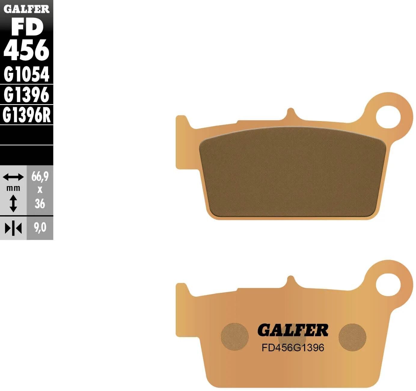 GALFER bremsbelag fd456 brake pad fd456 g1396 sint.metal offroad