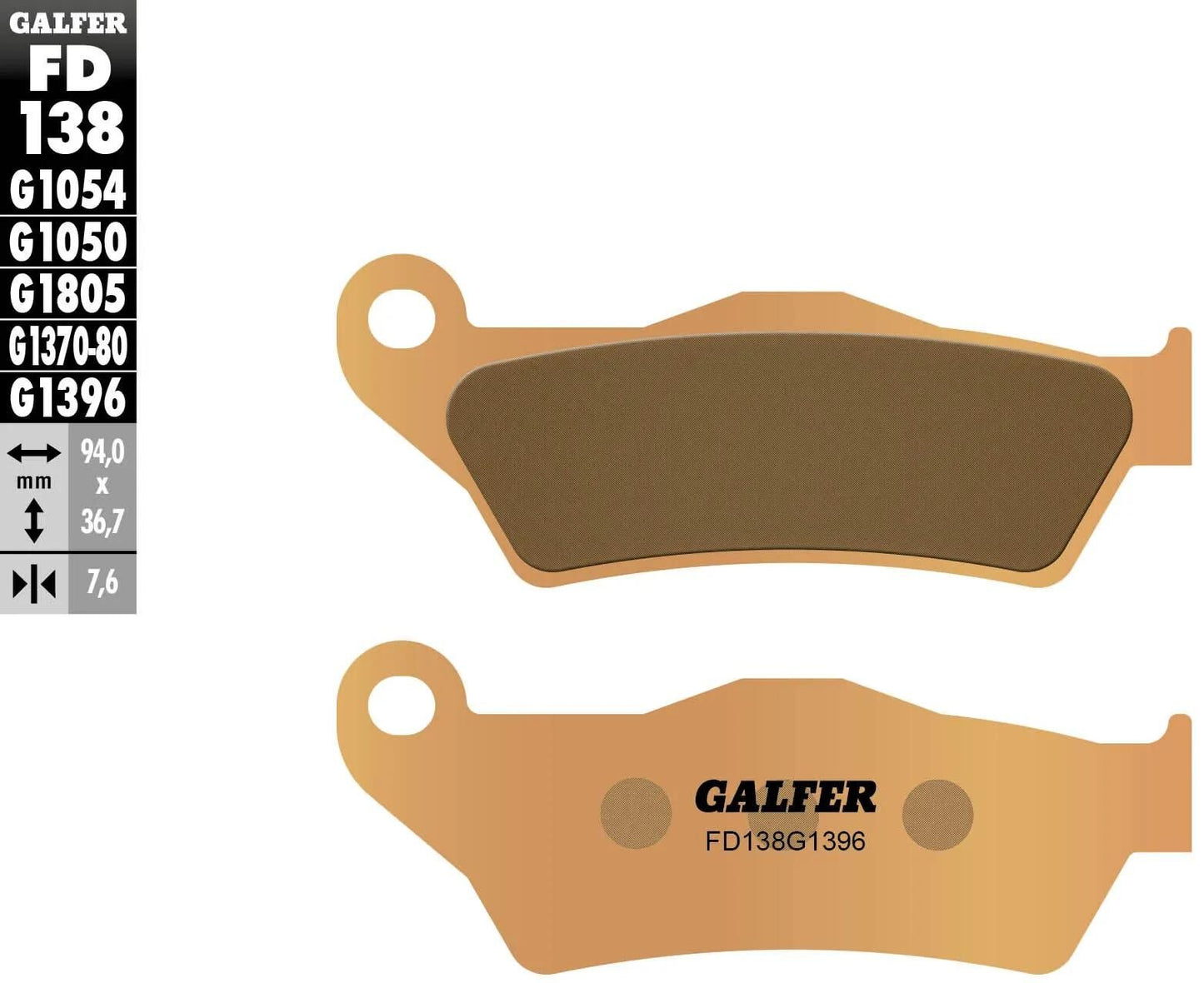 GALFER bremsbelag fd138 brake pads sinter fd138 g1380