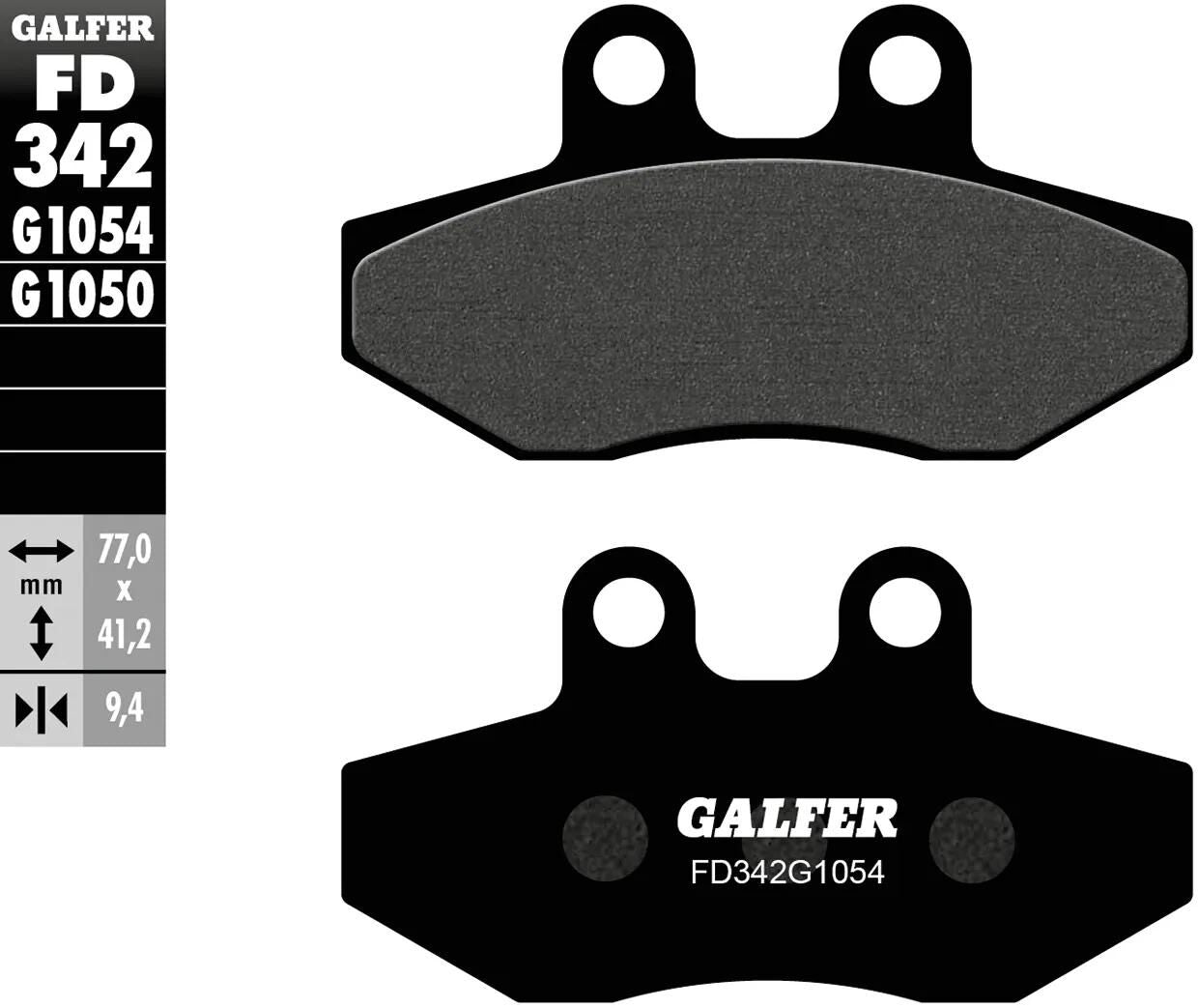 GALFER bremsbelag fd342 brake pad fd342 g1054 organic standard