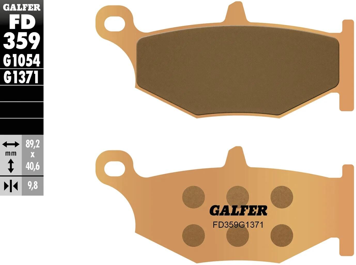 GALFER bremsbelag fd359 brake pad fd359 g1371 sint.metal street
