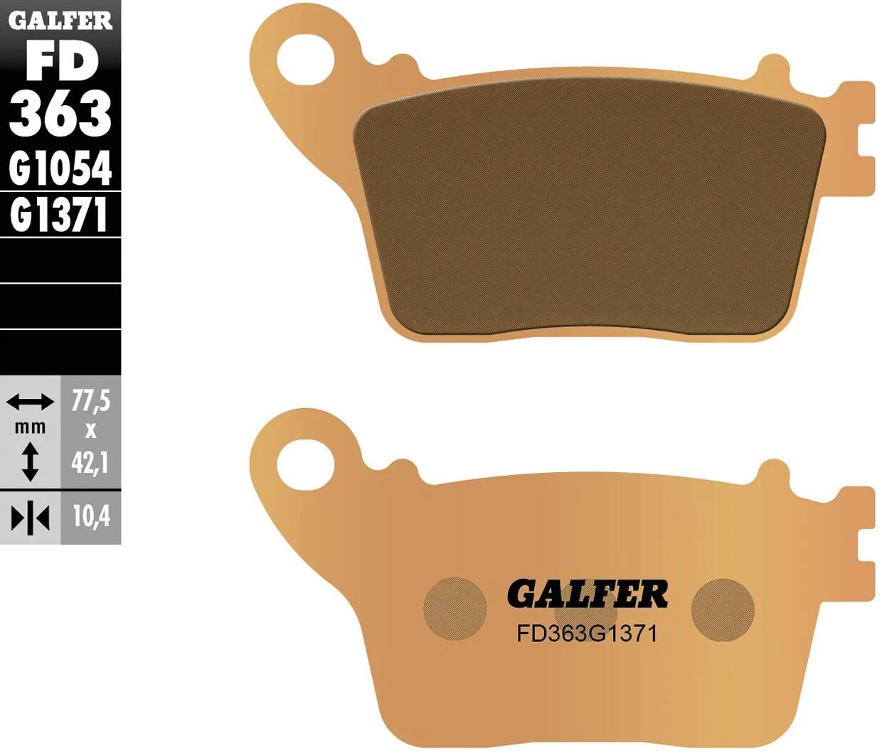 GALFER bremsbelag fd363 brake pad fd363 g1371 sint.metal street