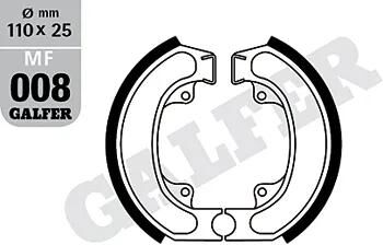 GALFER bremsbacke mf008 brake shoe mf008 g2165 organic