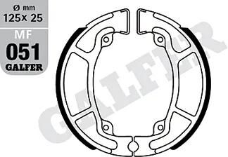 GALFER bremsbacke mf051 brake shoe mf051 g2165 organic