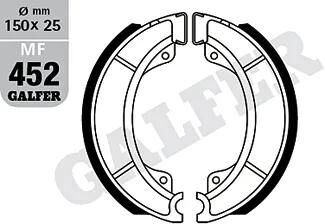 GALFER bremsbacke mf452 brake shoe mf452 g2165 organic