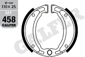 GALFER bremsbacke mf458 brake shoe mf458 g2165 organic