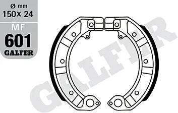 GALFER bremsbacke mf601 brake shoe mf601 g2165 organic
