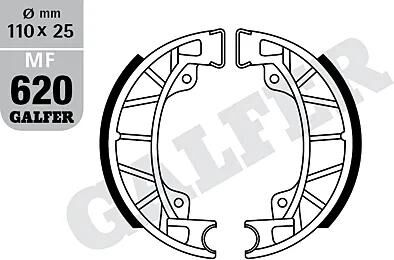 GALFER bremsbacke mf620 brake shoe mf620 g2165 organic