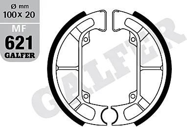 GALFER bremsbacke mf621 brake shoe mf621 g2165 organic