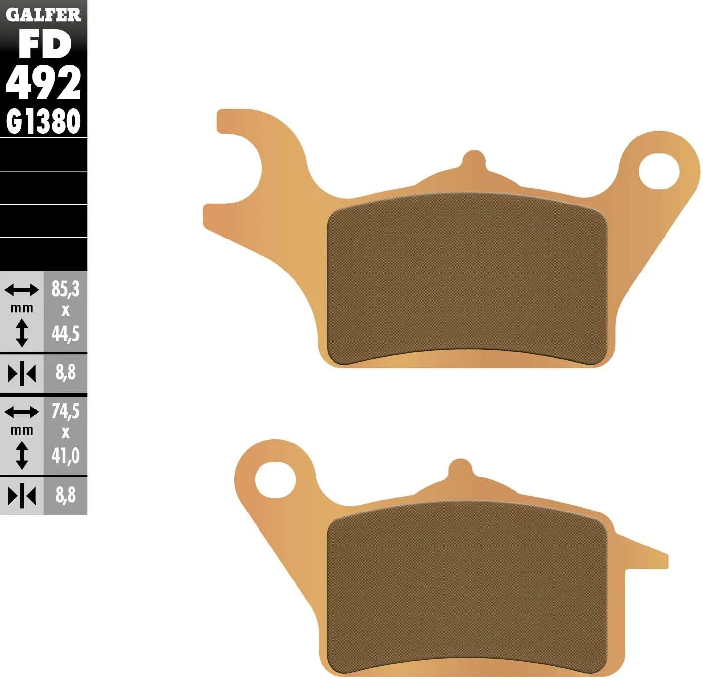 GALFER bremsbelag fd492 brake pad fd492 g1380 sint. metal scooter