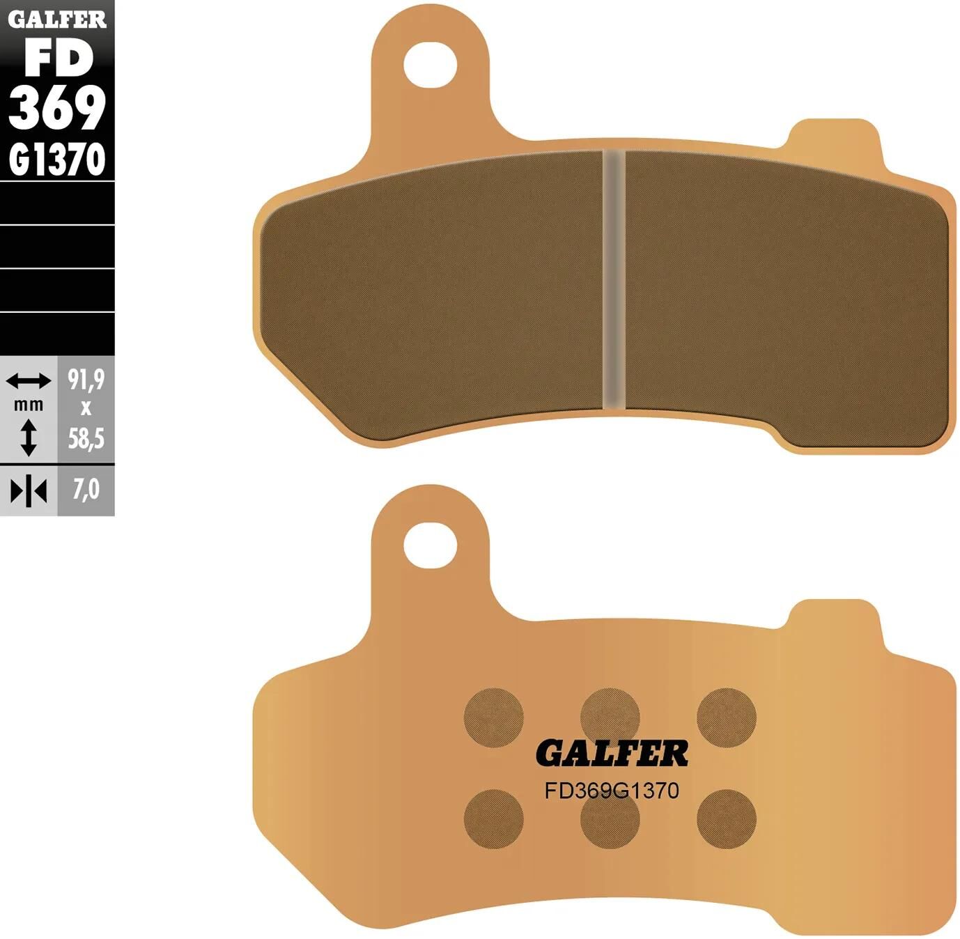 GALFER bremsbelag fd369 brake pad fd369 g1370 sint.metal street