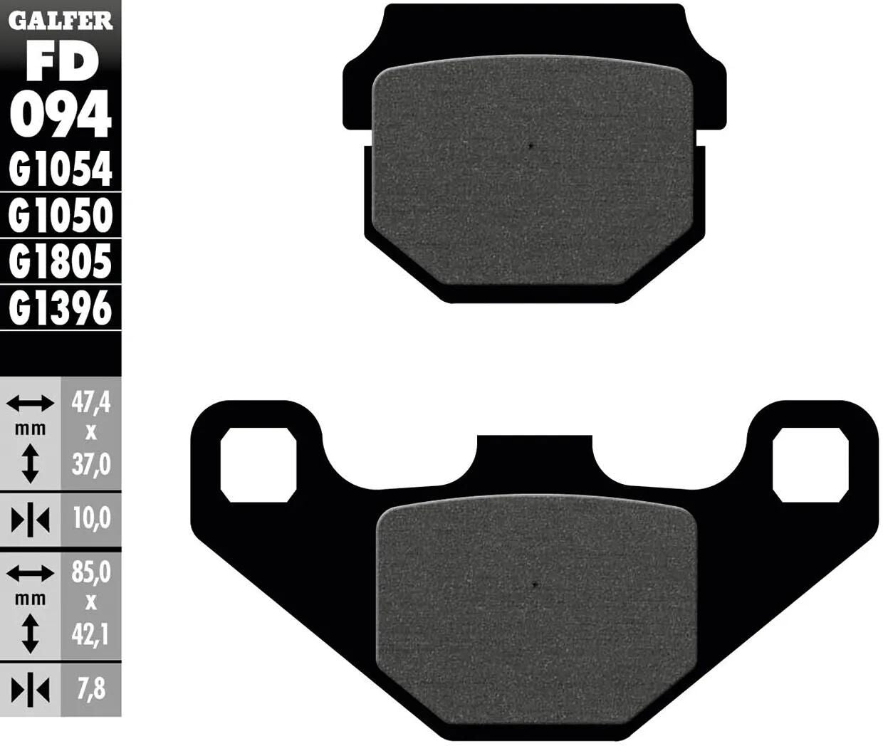 GALFER bremsbelag fd094 brake pad fd094 g1050 organic