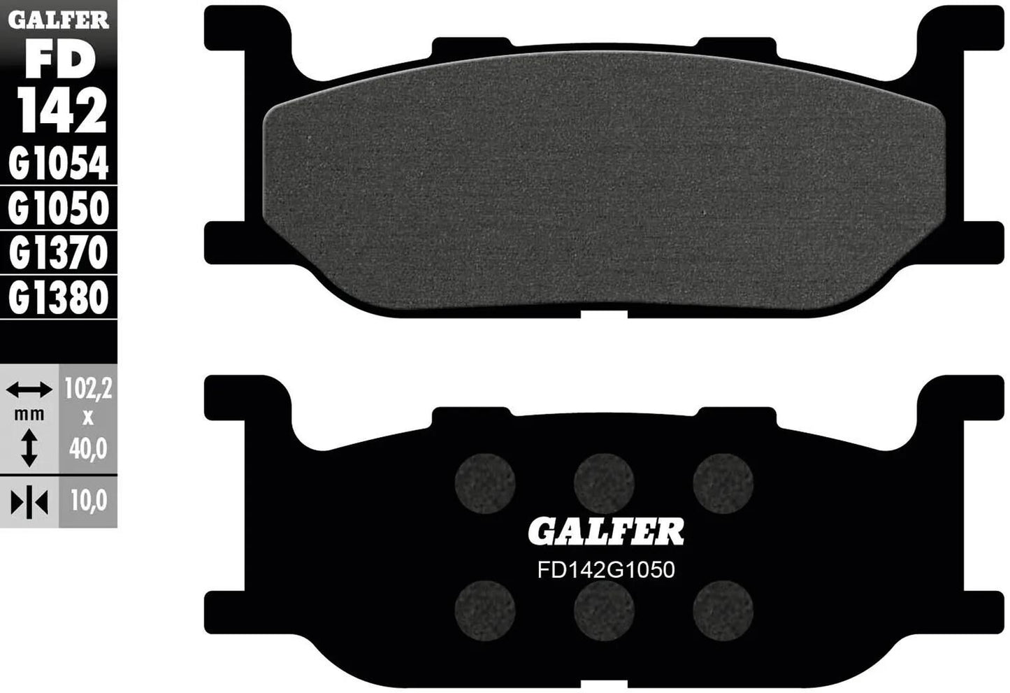 GALFER bremsbelag fd142 brake pad fd142 g1050 organic