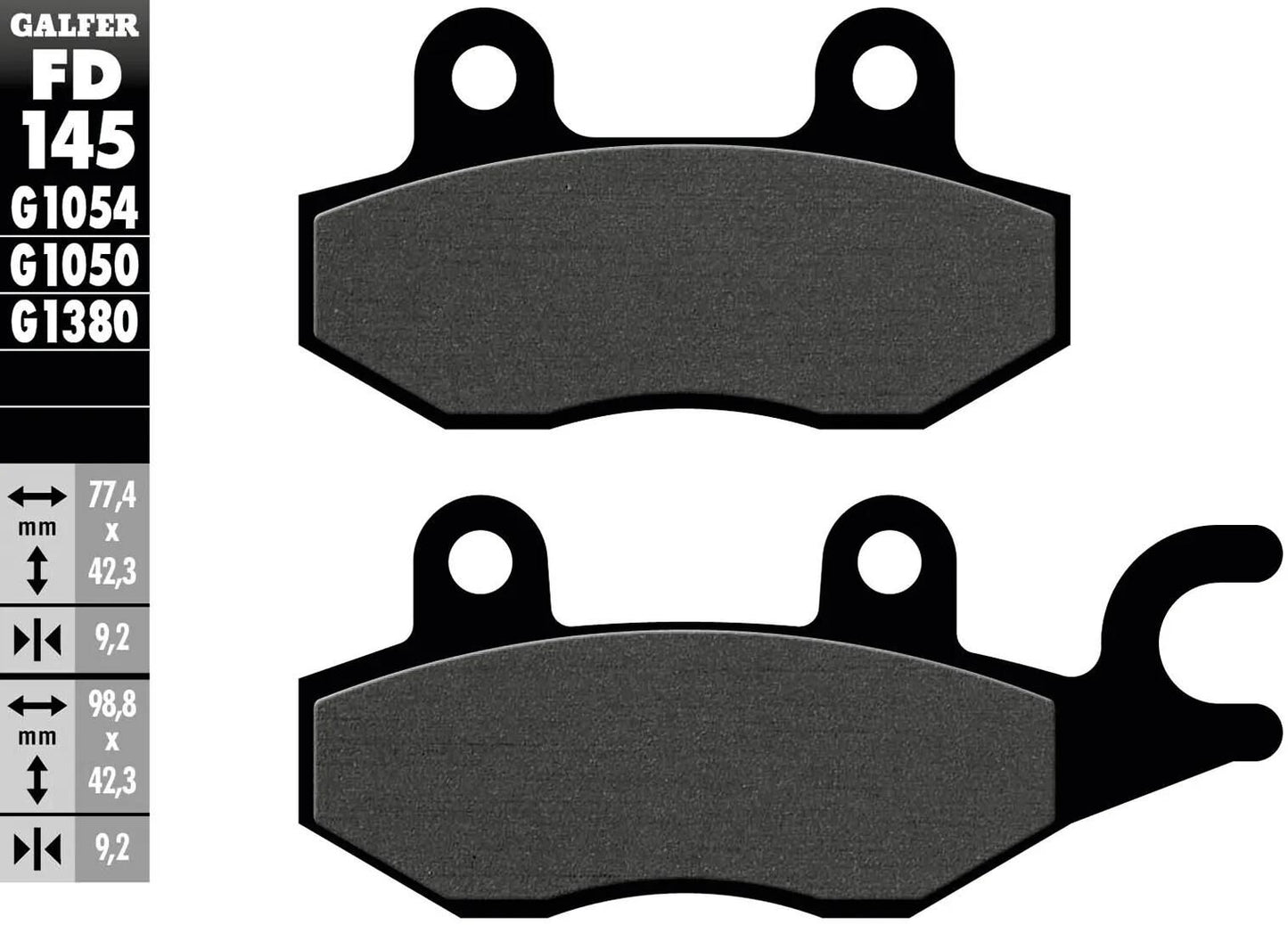 GALFER bremsbelag fd145 brake pad fd145 g1050 organic