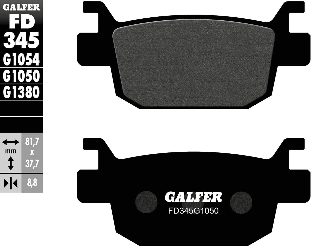 GALFER bremsbelag fd345 brake pad fd345 g1054 organic standard