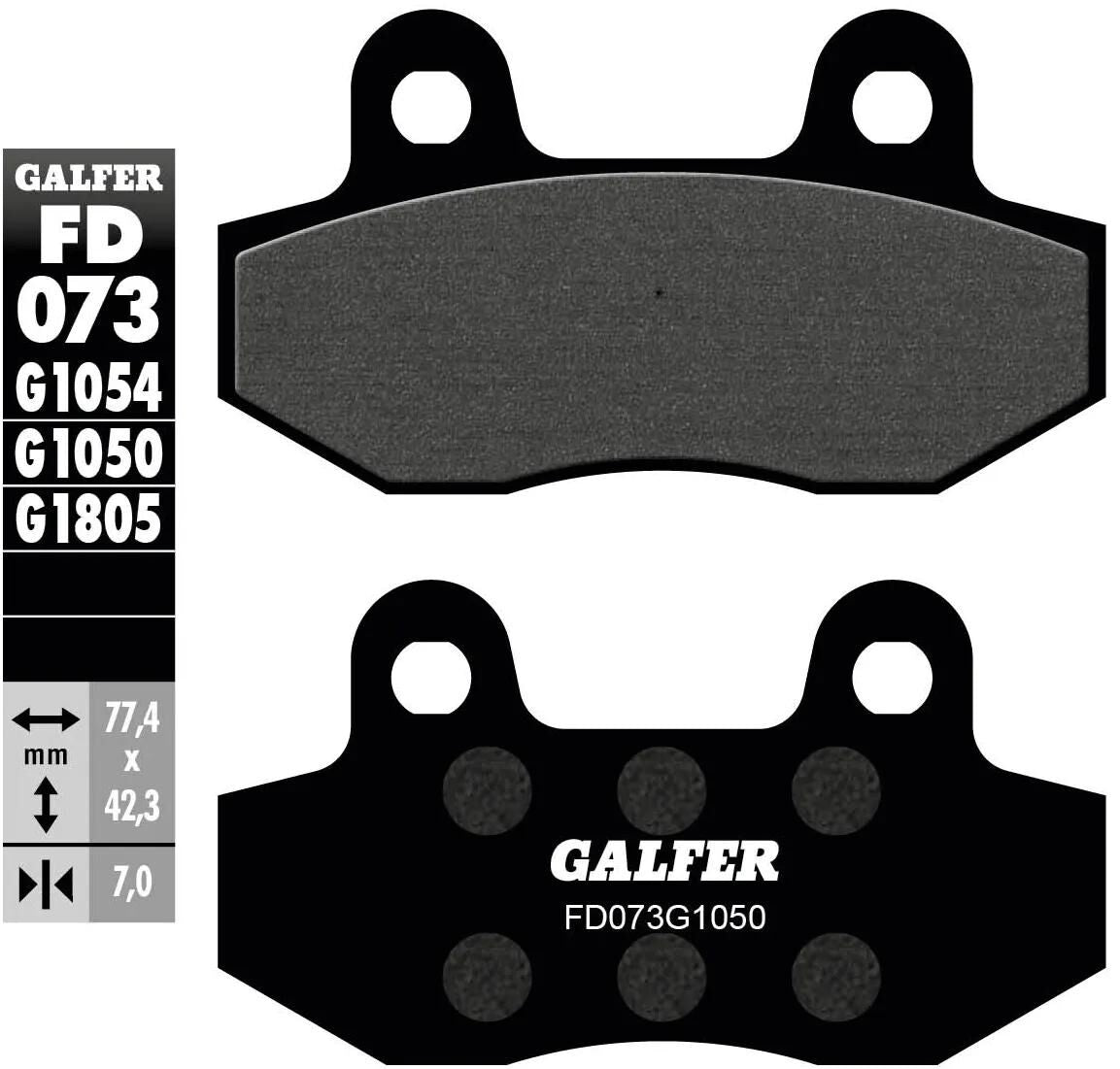 GALFER bremsbelag fd073 brake pad fd 073 g1050 organic