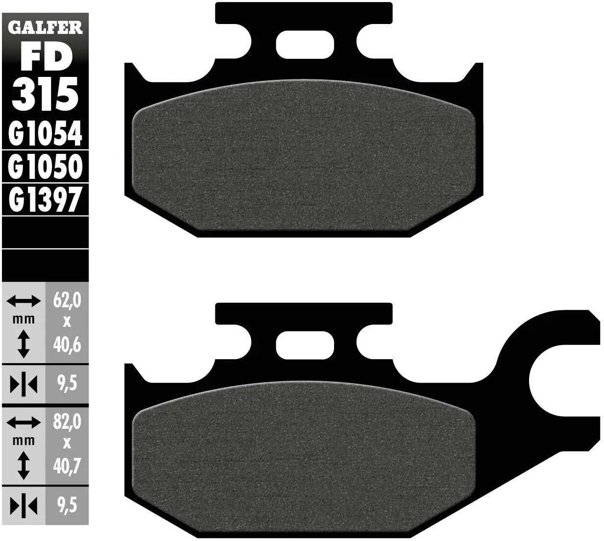 GALFER bremsbelag fd315 brake pad fd315 g1050 organic scooter