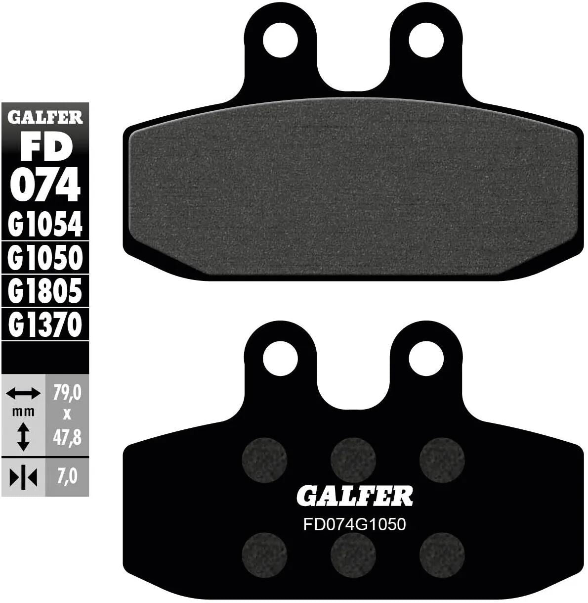 GALFER bremsbelag fd074 brake pad fd074 g1050 organic