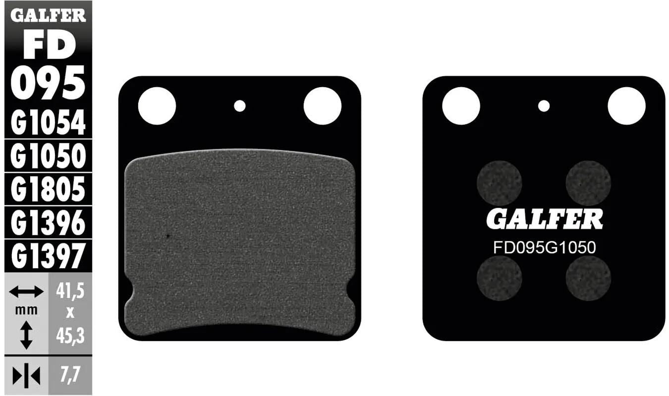 GALFER bremsbelag fd095 brake pad fd095 g1050 organic