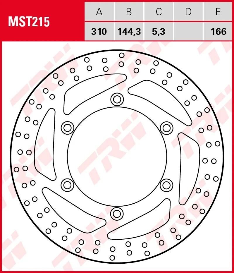TRW bremsscheibe mst215 rotor mst215 rigid