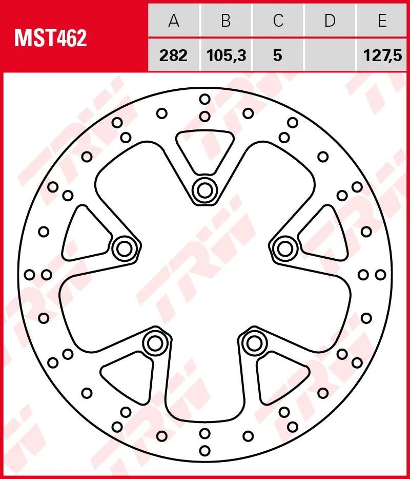 TRW bremsscheibe mst462 rotor mst462 rigid