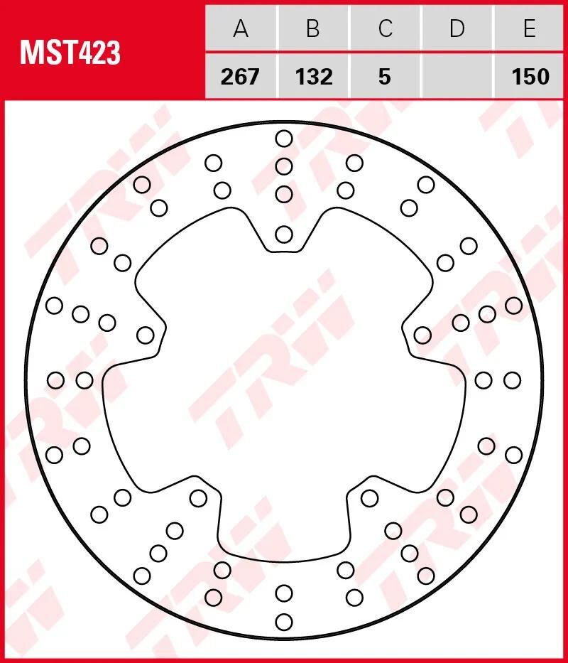 TRW bremsscheibe mst423 rotor mst423 rigid