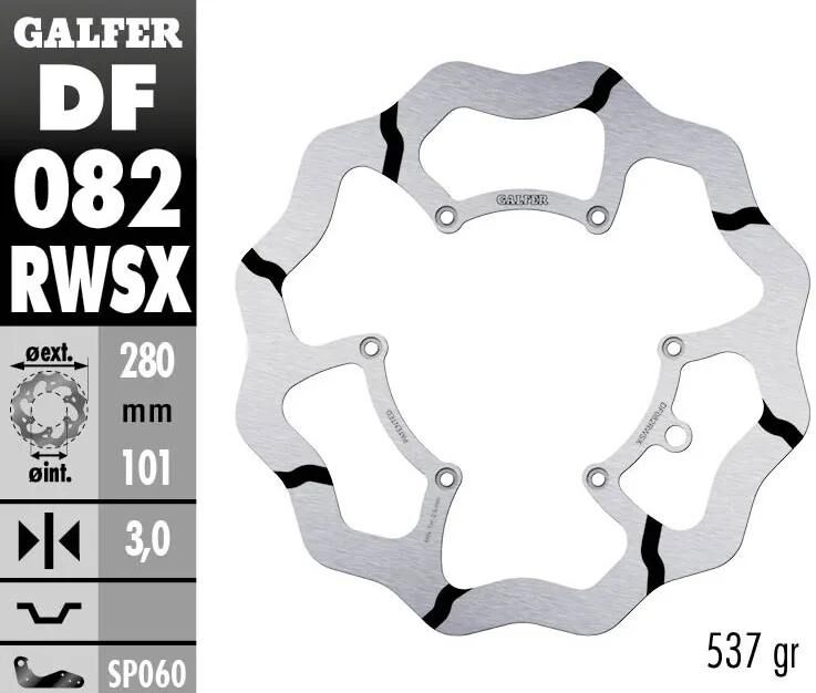 GALFER bremsscheibe df082 wave rotor df082 rwsx offr.rigid gr.overs.