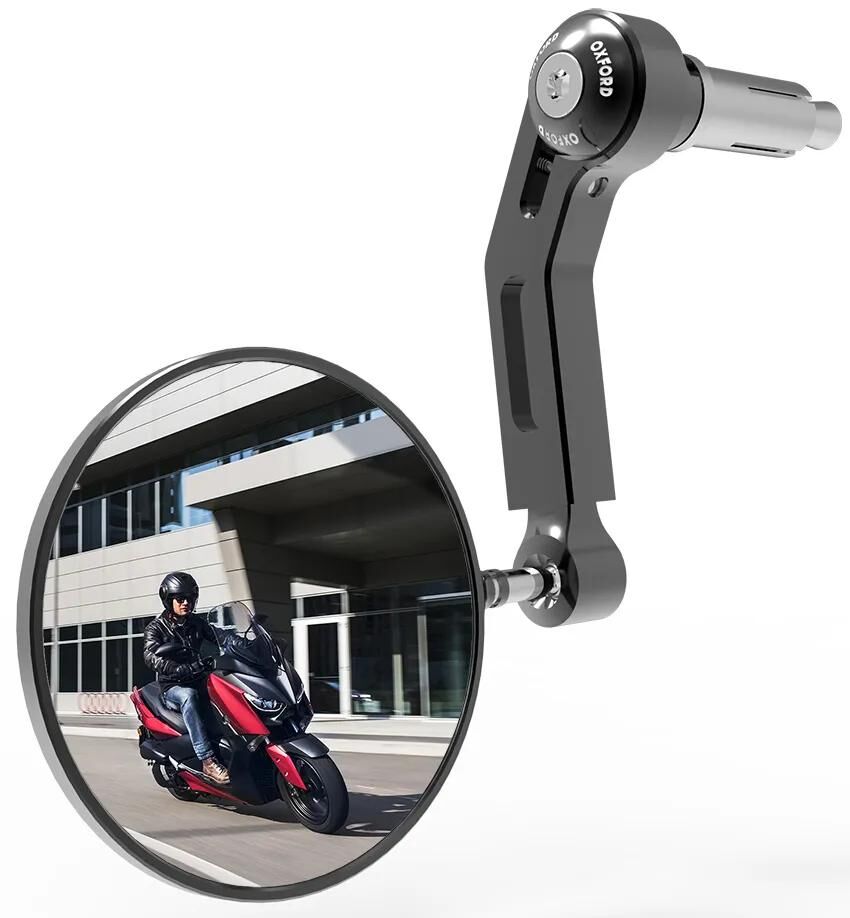 OXFORD lenkerendenspiegel premium-aluminium handlebar mirror aluminum black right