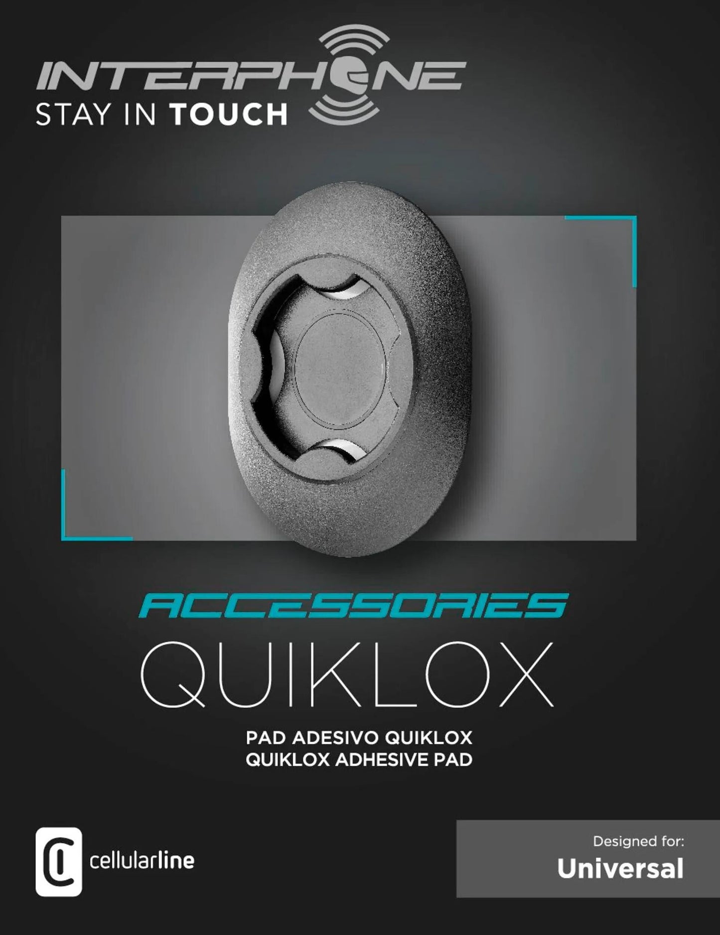 INTERPHONE handyhalter quiklox quicklox plate z. adhesive cell phone ba