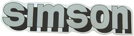 MZA Dekor simson lettering simson white silver for tank