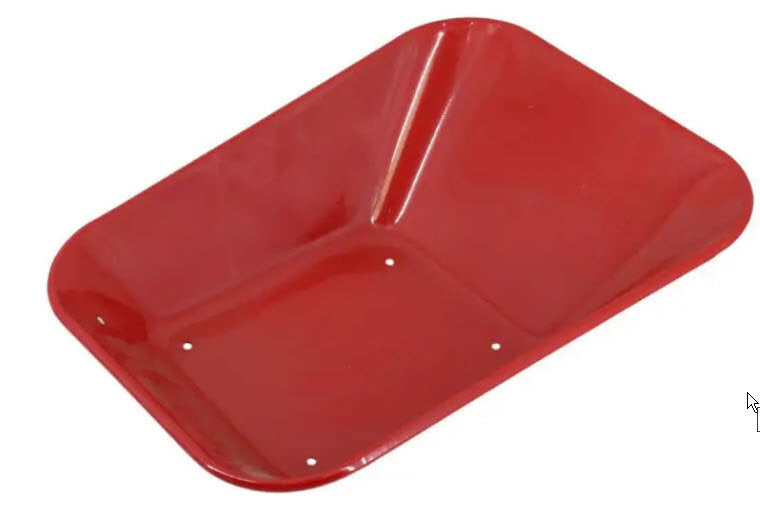 MM Producten kinderkruiwagen metalen bak rood