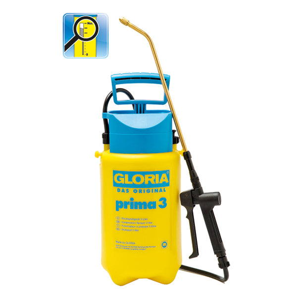 Gloria Producten drukspuit prima 3 knst 3 liter in display