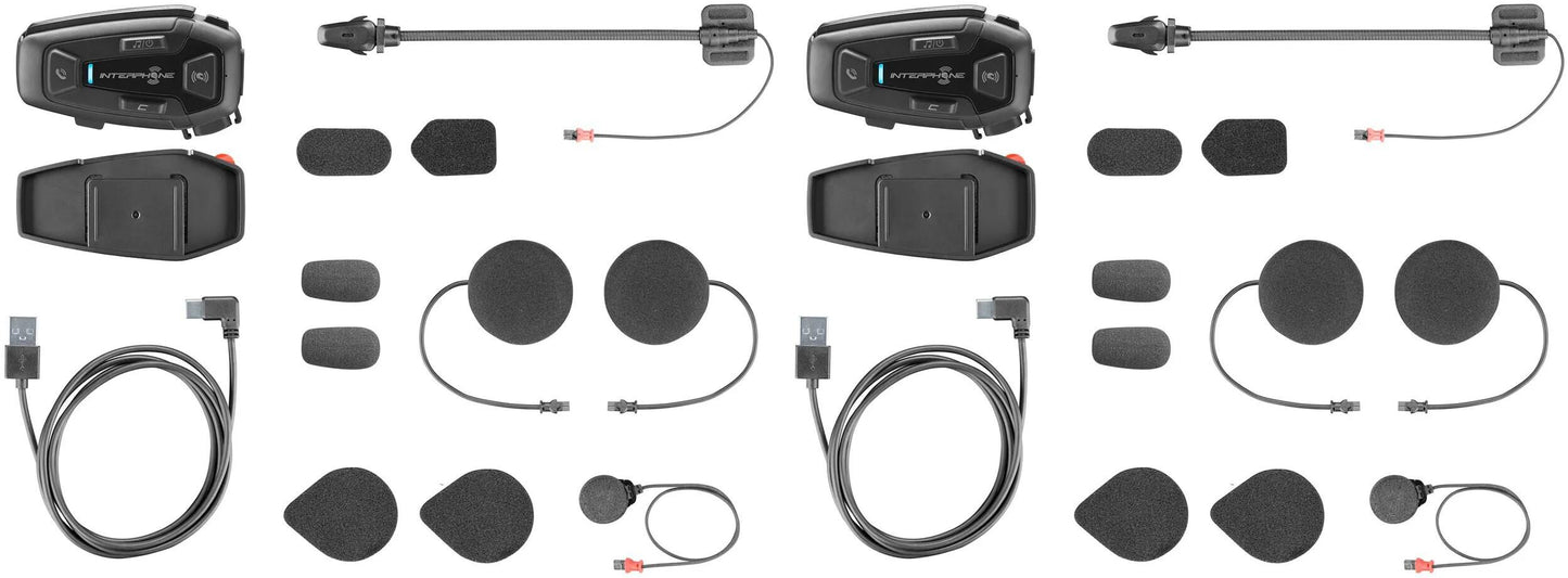 INTERPHONE helmkommunikationssystem u-com 8 r com. system helmet u-com8r doublekit