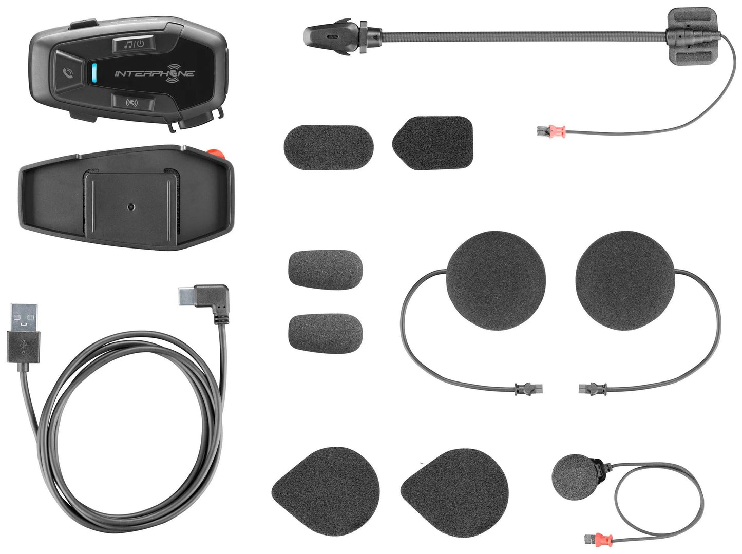 INTERPHONE helmkommunikationssystem u-com 7 r com. system helmet u-com7r singlekit
