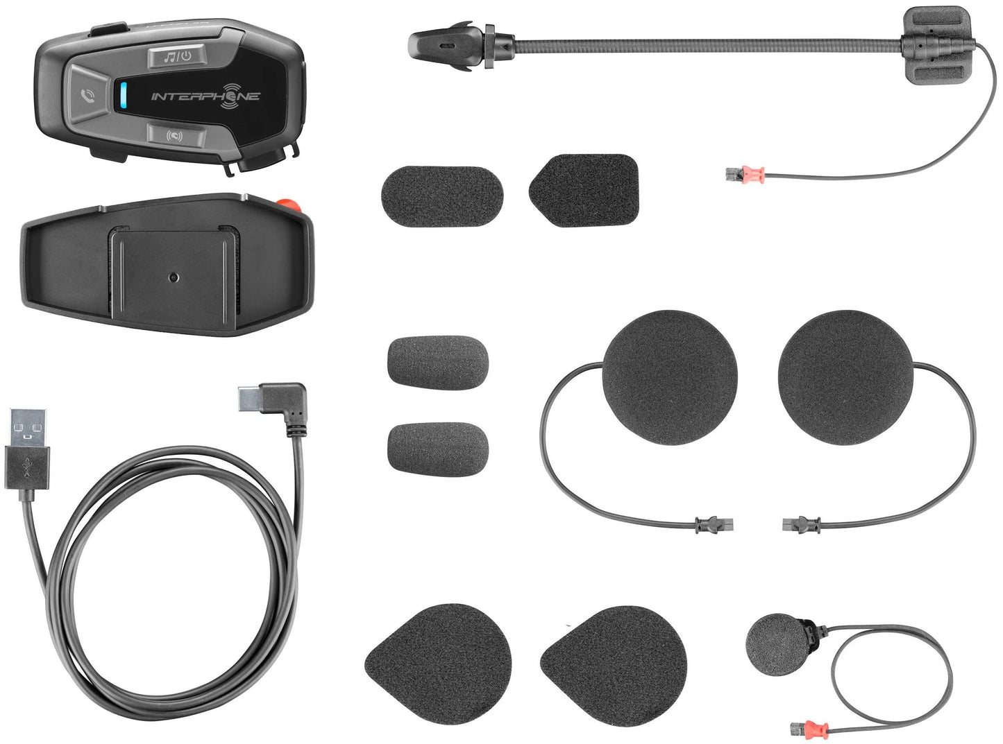 INTERPHONE helmkommunikationssystem u-com 6 r com. system helmet u-com6r singlekit