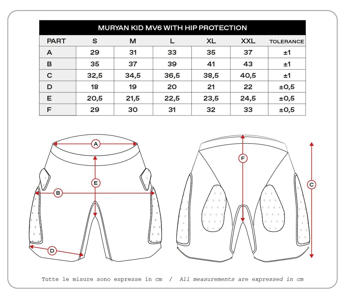 UFO PLAST protektorenhose muryan mv6 children's protec. trouse muryan mv6 black gr. xl