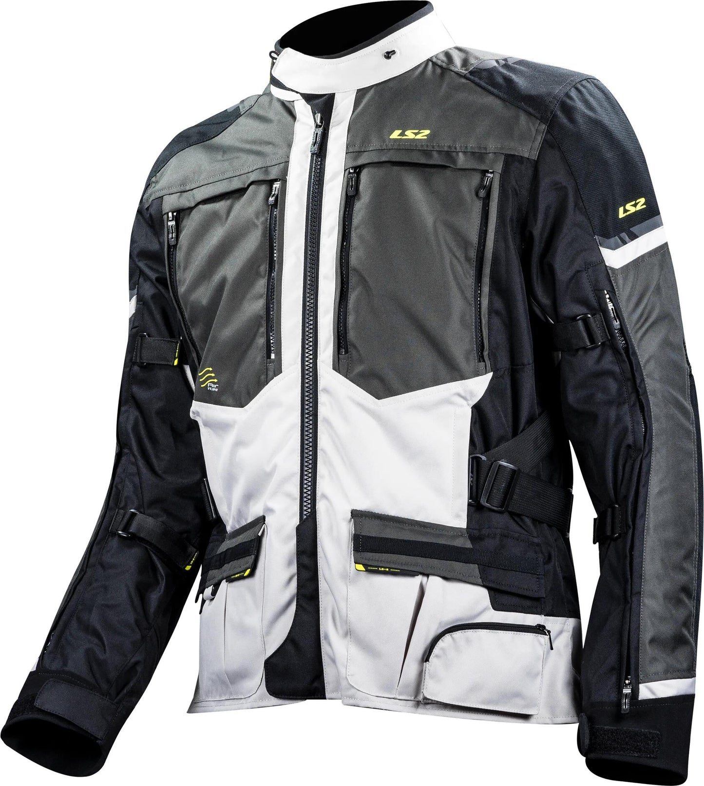 LS2 jacke norway jacket norway man black gray yellow 3xl